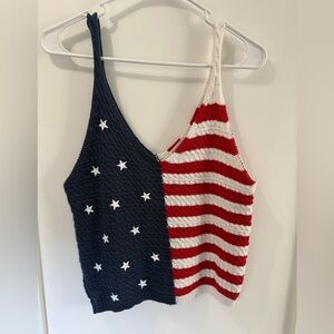 🛍️ moon & madison Stars and Stripes Knit Camisole - Navy, Red, and White